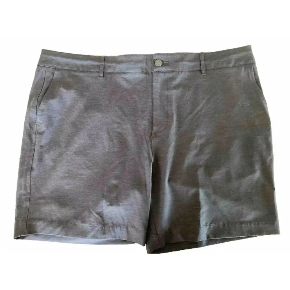Faherty Gray All Day Shorts Men's Size 40 Blue 7” Inseam Flat Front Drawstring